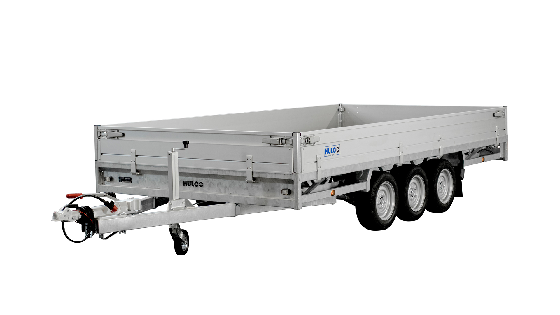 Hulco PKW Anhänger Hochlader Alu MEDAX-3 3500 kg, Ladefläche 4,05 x 2,03 m - Tridem