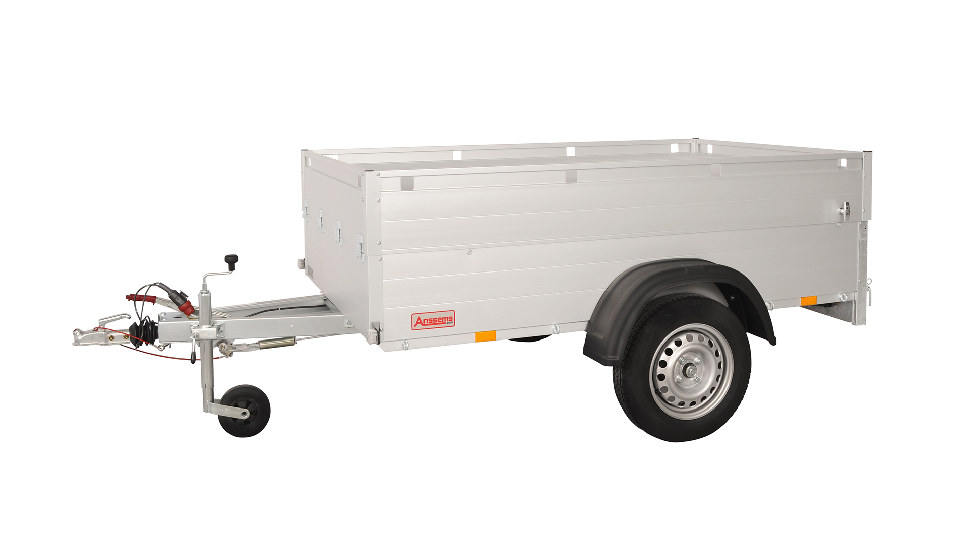 Anssems PKW Anhänger Tieflader Alu 1200 kg, Ladefläche 2,51x 1,26 m - mit Deckel