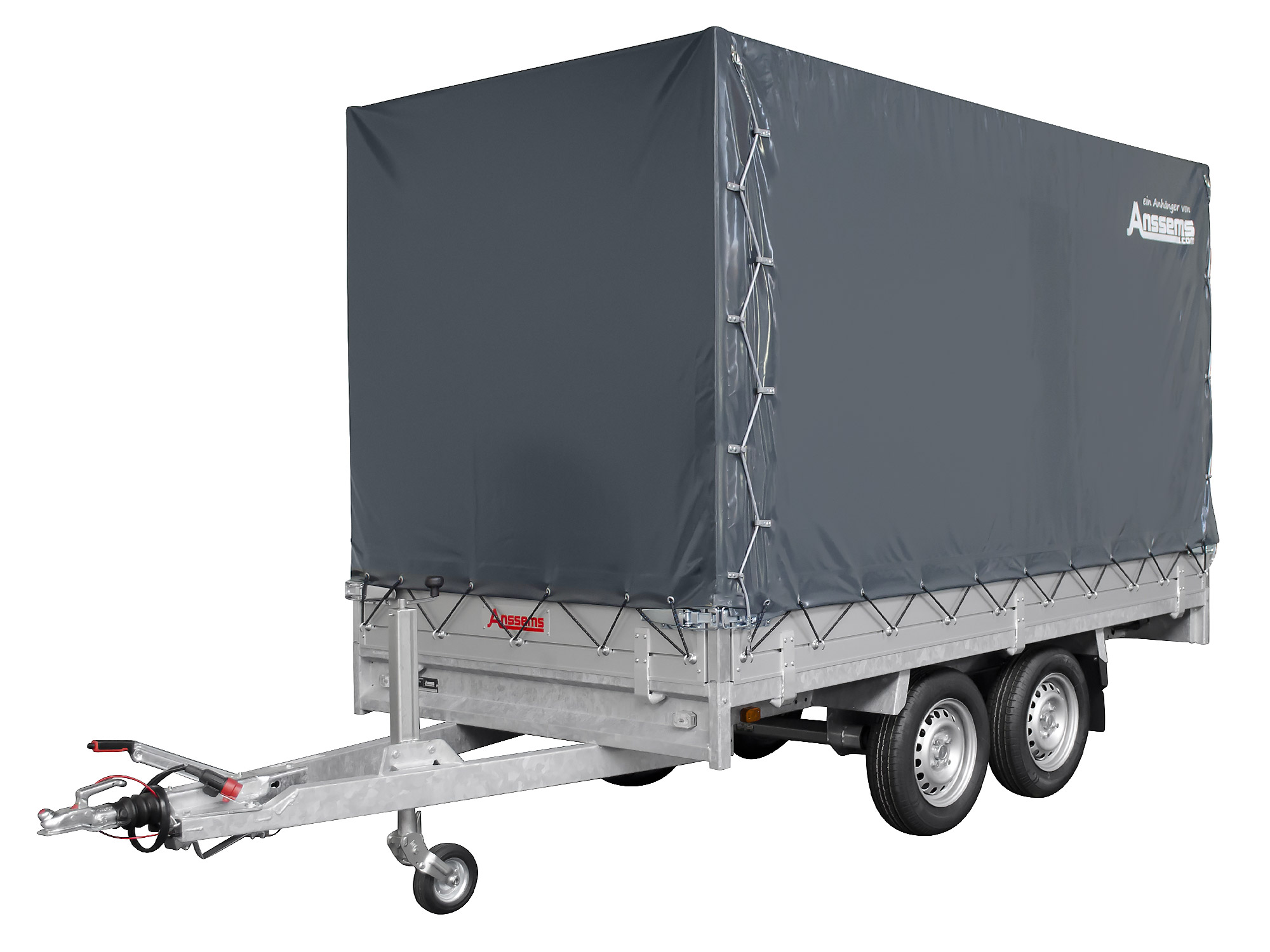Anssems PKW Anhänger Hochlader Alu 2500 kg, Ladefläche 3,25 x 1,78 m mit Aktionsplane 1,80m